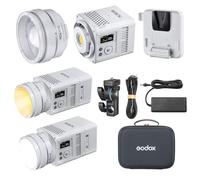 Godox ML150BI Bi-Color LED Video Light, Kit de Iluminación de Video 2800K-6500K, Control de Adición App/DMX/NFC, con Reflector de Objetivo de Zoom ML-Z y Adaptador de Batería de Montaje en V ML-VMA