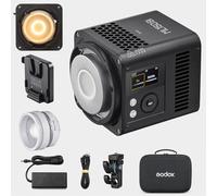 Godox ML150Bi Luz de Vídeo LED Bicolor 150W, 61054 Lux @1m con ML-Z Spot, 2800K-6500K, CRI 96 TLCI 96, DMX/RDM Bluetooth, 11 FX, Montura Godox, para Streaming Fotografía Estudio
