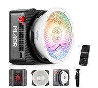 Godox ML40R Luz de Vídeo LED RGB, 12300Lux @1m con ML-L10 Reflector, 1800K-10000K, HSI RGBW, CRI/TLCI 95, 14 Efectos FX, App NFC, Montura Godox, USB-C para Vlog Streaming