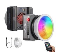 Godox ML40R RGB - Luz de video LED de bolsillo a todo color, 60 W, 1800 K-10000 K, CRI≈95, batería integrada de 4800 mAh, 14 efectos FX, parte trasera magnética, control de aplicación para transmisión