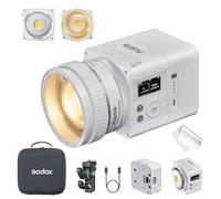 Godox ML80Bi Luz de Vídeo LED Bicolor Portátil, 2800K-6500K, 29600 Lux @1m con ML-Z Reflector, CRI 96 TLCI 96, Batería ML-BA 6600mAh, USB-C/DC, 11 FX, Control App y NFC para Streaming Fotografía