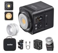 Godox ML80Bi Luz de Vídeo LED Bicolor Portátil, 2800K-6500K, 29600 Lux @1m con ML-Z Reflector, CRI 96 TLCI 96, Batería ML-BA 6600mAh, USB-C/DC, 11 FX, Control App y NFC para Streaming Fotografía