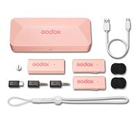 Godox MoveLink Mini 2.4GHz USB-C Kit de micrófono inalámbrico 2, Color Rosa Cereza