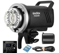 Godox MS200V MS200-V 200W Compacto Estudio Flash | GN58 0.1-1.8S Tiempo de Recuperación,2.4G X System,Bowens Mount LED Modeling Lamp para Fotografía de Estudio,Retratos