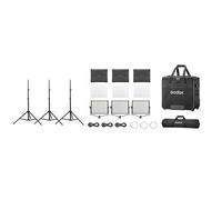 Godox Panel de luz LED de estudio Juego de 3 luces P120D K2