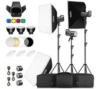 Godox Paquete de 3 unidades SK400IIIV 1200Ws Studio Strobe Flash Kit, 2026 Actualización 400Ws Monolights, sistema inalámbrico 2.4G, montaje Bowens, cajas de luz, soportes de luz para fotografía de