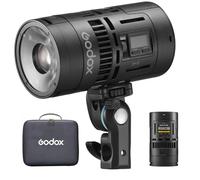 Godox RS60BI Luz de Video LED Bi-Color, con CCT 2800-6500K, 11 Efectos de Iluminación, HSI y Alto CRI 97+ TLCI 98+, Compatible con Control DMX/App y Múltiples Soluciones de Alimentación