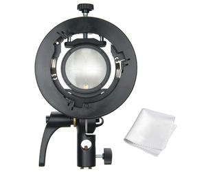 Godox S2 Bowens Mount - Soporte Tipo S para Flash Godox V1 V1-S V1-C V1-N V1-F V1-O AD200Pro AD200 AD300 Pro AD400Pro V860II TT350 Series para Montar Snoot, Softbox, Nido de Abeja