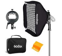 Godox S2 Bowens Support de Montage Avec Grille en nid D'abeille Pliable Softbox 24x24 pouces / 60x60cm pour Godox V1 AD400Pro AD200Pro AD200 V860II TT685 TT600 TT350 Flash Speedlite