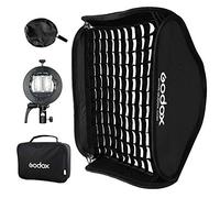 GODOX S2 Soporte de Montaje Bowens con Rejilla Plegable Softbox 60x60cm 24x24in para fotografía de Flash con Flash de Estudio (SGGV6060)
