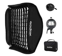 GODOX S2 Soporte de Montaje Bowens con Rejilla Plegable Softbox 80x80cm 32x32in para fotografía de Flash con Flash de Estudio (SGGV8080)