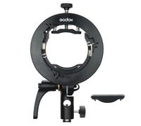 Godox S2 Type Bracket Bowens - Soporte para Godox V100 V1 Pro AD200 Pro II RS60R RS60BI AD400Pro AD100Pro V860II TT685 TT600 TT350, también compatible con flash Sony Canon Nikon