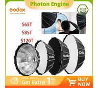 GODOX S65T S85T S120T Estilo paraguas Instalación rápida Estudio Plata Plato de belleza gran angular Rejilla de panal para fotografía S85T