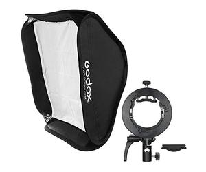 Godox SGUV8080 Kit de Accesorios para Flash Incluye Soporte Speedlite S2 y Softbox y Grid, 80cm*80cm, para Flash de Cabeza Redonda y Cuadrada de Godox AD400Pro, V1, AD200, V860II, TT685, TT350