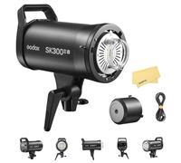 GODOX SK300III-V SK300IIIV Flash Estroboscópico Estudio 300W,GN58,Tiempo Reciclaje 0,1-1,5s,Sistema X 2,4G,Rango Potencia 1/32-1/1,Montura Bowens con Lámpara Modelado LED 10W(Actualización SK300II-V)