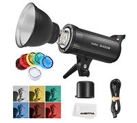 Godox SK400II-V - Estroboscópico de estudio profesional GN65 de 400 W con lámpara de modelado LED incorporada, sistema X inalámbrico de 2,4 G, disparo creativo, SK400II, actualización de 220 V