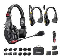 GODOX SKYTALK Air 3S Auriculares remotos inalámbricos Sistema de intercomunicación inalámbrico dúplex Completo, 500M 20H ENC Comunicación de Equipo monoauricular para espectáculo en Vivo (3 Juegos)