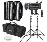 GODOX SL100Bi 2X 100W Dual Color Temperature LED Video Light + AMBITFUL 60 x 90 cm Softbox,280 cm Light Stand, Honeycomb Grid, with Remote Control Suitable for Film Studios, Photo Studios