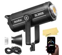 Godox SL300 III SL300 III - Luz LED de Vídeo de Diurna,330W,5600±200K,99300 Lux a 1M,CRI 96+,TLCI 97+,Montura Bowens,Luz Continua,8 Efectos FX,Brillo del 0-100% con Control por Aplicación,para YouTube