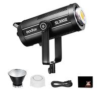 Godox SL300III LED Video Light, 99300lux@1m5600K CRI96 TLCI97 Montaje Bowens 0%-100% Ajuste Brillo, Modo Silencioso Efecto 8FX Incorporado, Adecuado para Vídeo, Estudio, Naturaleza Muerta, Entrevistas