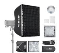 Godox Softbox cuadrado compacto Bowens Mount Softbox 23.6 x 23.6 pulgadas con difusor de rejilla de liberación rápida iluminación de fotografía Softbox para fotografía de disparo de luz continua