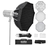 GODOX Softbox EazyFlow Octa 60cm Montura Bowens con Rejilla Alveolar | Softbox Portátil Desmontaje y Montaje Rápidos para Flashes y Luces LED de Vídeo,Ideal para Estudio,Streaming