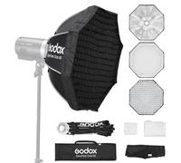 GODOX Softbox EazyFlow Octa 90cm Montura Bowens con Rejilla Alveolar | Softbox Portátil Desmontaje y Montaje Rápidos para Flashes y Luces LED de Vídeo,Ideal para Estudio,Streaming