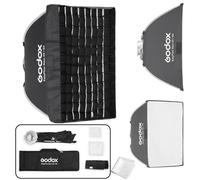 GODOX Softbox Godox EazyFlow Rect - Softbox rectangular de 45 x 60 cm, modificador portátil de plegado rápido con rejilla, soporte Bowens para flash de estudio y luz de video LED, para entrevistas y