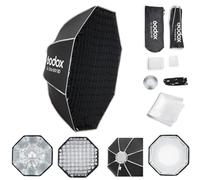 Godox Softbox Godox - Paraguas de liberación rápida de 90 cm, caja de luz octogonal, montaje Bowens con difusores frontales e interiores extraíbles/agarre/placa difusora para fotografía, transmisión