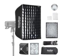 Godox Softbox rectangular de 45 cm x 60 cm con difusor de rejilla de montaje rápido Bowens, caja de luz compacta para fotografía, disparo de luz continua, flash estroboscópico