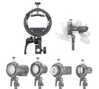 Godox Soporte de flash Speedlite S3 para AD200 Pro II, AD400Pro II, AD300Pro, para Godox V1 Pro, V100 Flash de cabeza redonda, V860III / TT685II / TT350 Series, se inclina ± 90° S-Type Soporte Bowens