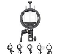 Godox Soporte Speedlite S3, giratorio ± 90°, equipado con agujero para paraguas, soporte de flash Bowens compatible con flashes Godox V100/V1Pro/AD300/AD200/AD100/V860II/V860III/TT350