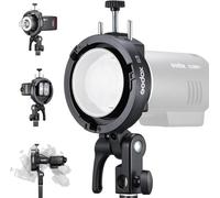 Godox Soporte universal de flash S3 con soporte Bowens: compacto, portátil, ajuste de ángulo ±90°, montaje seguro para flashes V1/V860II/TT350/AD200/AD300, adecuado para cajas blandas de hasta 120 cm
