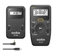 Godox TR Series 2.4G - Temporizador inalámbrico con control remoto para cámara y obturador, 6 ajustes de temporizador, 32 canales, con cable de obturador TR-S2 de repuesto para Sony a7/ a7m2/ a7m3/