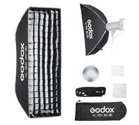 Godox UL-Box 30x90cm / 12x35 Pulgadas Paraguas Softbox de Liberación Rápida | Softbox Rectangular Compacto，con Difusores，Rápida Instalación, Compatible con Montura Bowens
