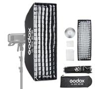 Godox UL Softbox con difusor de rejilla, 30 x 90 cm, softbox de montaje rápido con soporte Bowens, iluminación fotográfica compacta, Godox Softbox para fotografía, flash permanente, flash monolight