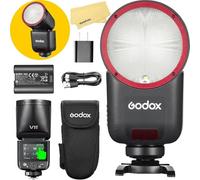 Godox V1 Mid C Cámaras Flash para Canon Flash Speedlite,55Ws,2.4G TTL 1/8000 HSS,650 Disparos a Máxima Potencia,Tiempo de Reciclaje 1,7s,Batería Litio 7,2V/2200mAh,2W 10 Niveles LED Modelado Lámpara