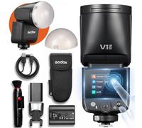 Godox V1 MID C flash fotográfico para Canon con difusor AK-R11, pantalla táctil Speedlite, 55 W, óptica 24 mm, 650+ destellos, TTL/HSS 1/8000s, V1MID flash fotográfico para R6 Mark II R10 R7 R100