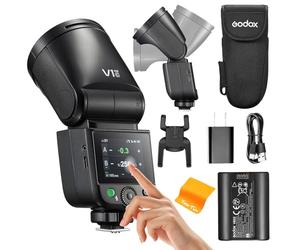 GODOX V1 Mid Godox Flash para Canon, 55 W, más de 650 flashes, tiempo de reciclaje de 1.7 s, pantalla táctil