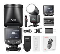 Godox V1 Mid N Flash Speedlite, V1mid-N 55Ws TTL de alta velocidad con cabezal redondo de 1,7 s de tiempo de carga para fotografía (V1 Mid para Nikon)