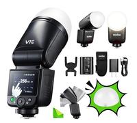 Godox V1 Mid O con Cúpula Difusora (Godox AK-R11) Flash TTL de Cabeza Redonda para Olympus, TTL HSS 1/8000s con Pantalla Táctil a Color, Compatible con Olympus Pen-F E-M1 Panason S5 IIX S1