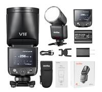 Godox V1 Mid O Flash Speedlite, V1mid-O 55Ws TTL High Speed Cabeza Redonda Speedlight 1,7s Tiempo de carga para fotografía (V1 medio para Olympus)