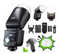 Godox V1 Mid S con Domo Difusor (Godox AK-R11) Flash de Cabeza Redonda para Sony, Flash TTL HSS 1/8000s con Pantalla Táctil a Color y Batería de 650 Disparos, Compatible con Sony ZV-E10 II a7IV a7CII