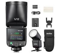Godox V1 Mid S Flash para Sony, TTL, Speedlite con Pantalla Táctil, Alta Potencia 55Ws, Carga USB-C, 650 Destellos a Plena Potencia, Reciclaje Rápido de 1.7s, Inalámbrico 2.4G, HSS hasta 1/8000s