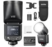 GODOX V1 MID S V1mid-S Flash TTL para Sony,Flash de Cámara de Cabezal Redondo de 55Ws,Más de 650 Disparos,2.4GHz,HSS,1/8000s,Flash V1midS para Sony Alpha A9III,a7III,a7CII,a7IV,a7RV,a7,a6700,ZV-E10 II