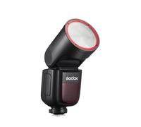GODOX V1-N Flash para Nikon, Cabezal Redondo TTL de 2,4 G, 76 W/s, HSS 1/8000, 480 Disparos a máxima Potencia, Recarga de 1,5 s, batería de Litio de 2600 mAh