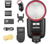 Godox V1 Pro O V1Pro O Flash de Cámara de Cabezal Redondo para Olympus Panasonic,76W 2.4G TTL 1/8000 HSS,500 Destellos a Máxima Potencia,Tiempo de Recarga de 1.3s,Batería de Iones de Litio de 2980mAh