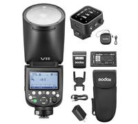 GODOX V1 Pro S Accesorio de Flash de Cabeza Redonda + Kit de cámara 3 en 1 para cámaras Sony