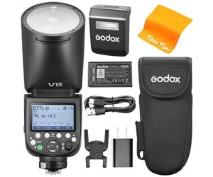 Godox V1 Pro V1pro-C Flash de Cámara TTL para Canon, GODOX V1-C Mejorado, 2,4 G HSS 1/8000s Li-Ion 76 WS