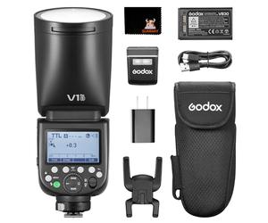 Godox V1 V1Pro S - Kit de flash para cámara Sony TTL Speedlight, 2.4G inalámbrico, HSS 1/8000s, subflash desmontable SU-1 para cámaras Sony